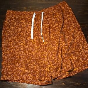 Eddie Bauer Orange Patterned Shorts